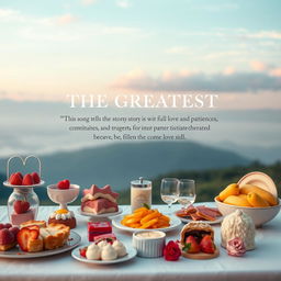 A beautifully designed portrait-style poster that captures the essence of the song 'THE GREATEST' by Billie Eilish