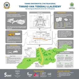 A comprehensive visual representation of the Terms of Reference (Kerangka Acuan Kerja) for the Ciawi - Sukabumi Toll Road Project