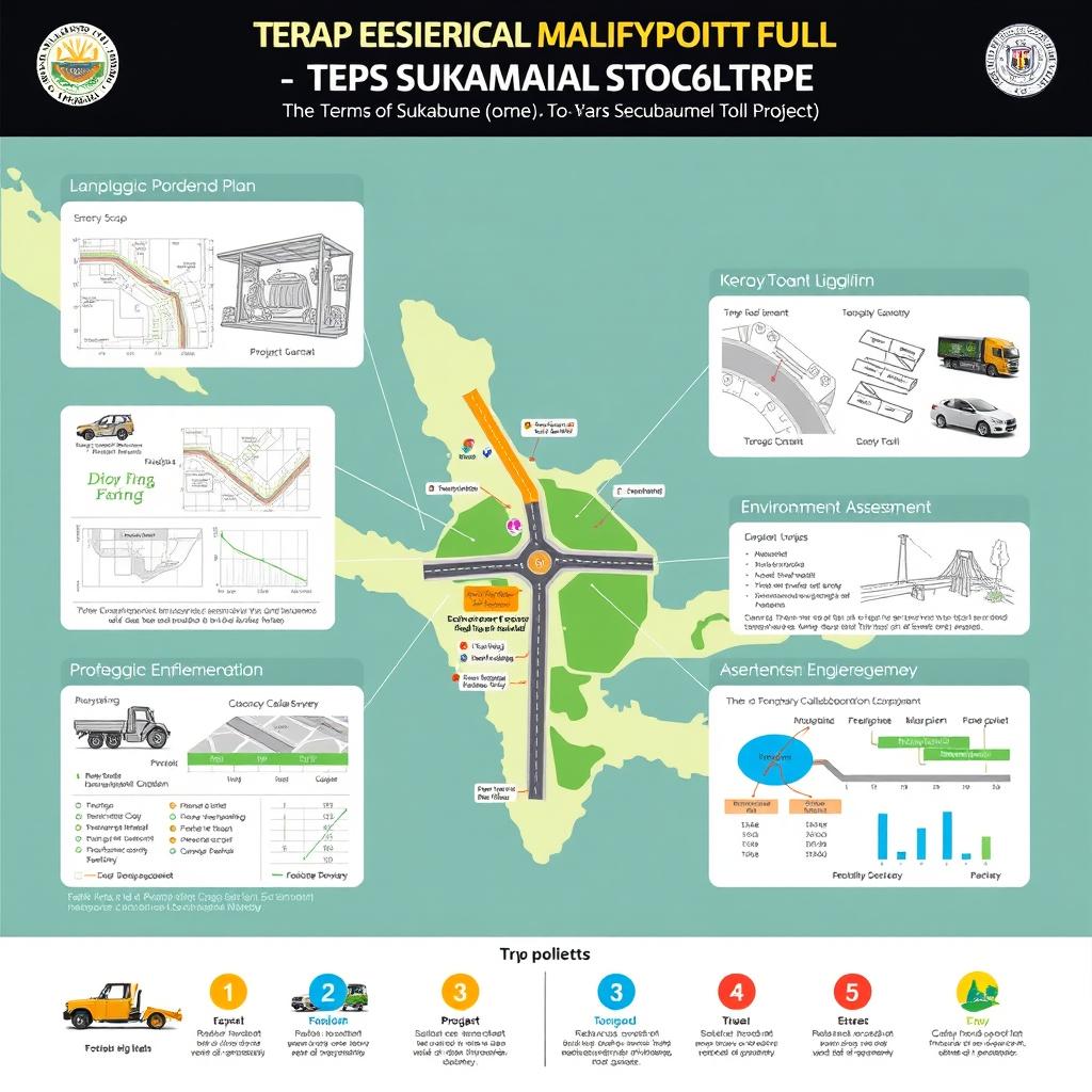 A comprehensive visual representation of the Terms of Reference (Kerangka Acuan Kerja) for the Ciawi - Sukabumi Toll Road Project