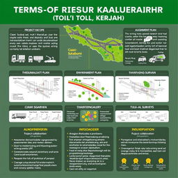 A comprehensive visual representation of the Terms of Reference (Kerangka Acuan Kerja) for the Ciawi - Sukabumi Toll Road Project