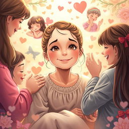 A beautiful young girl named Dara, deeply immersed in her life experiences, surrounded by moments that reflect her journey of discovering love and the meaning of friendship