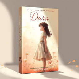 A captivating cover design for a novel featuring a young girl named Dara, symbolizing her journey through life, love, and friendship