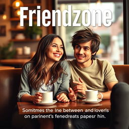 A captivating novel cover for a romantic comedy titled 'Friendzone'