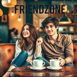 A captivating novel cover for a romantic comedy titled 'Friendzone'