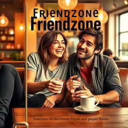 A captivating novel cover for a romantic comedy titled 'Friendzone'