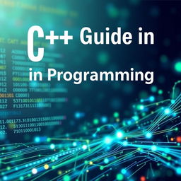 A visually engaging C++ programming guide cover, featuring a modern and sleek design