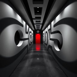 A complex maze shaped like the Yin Yang symbol, featuring contrasting black and white sections that explore shadow work