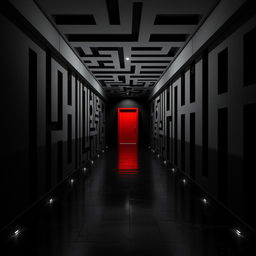 A complex maze shaped like the Yin Yang symbol, featuring contrasting black and white sections that explore shadow work