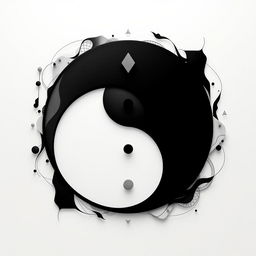 An artistic representation of the Yin Yang symbol, intricately designed to reflect themes of shadow work
