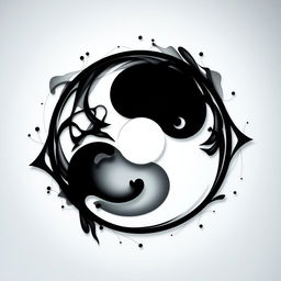 An artistic representation of the Yin Yang symbol, intricately designed to reflect themes of shadow work