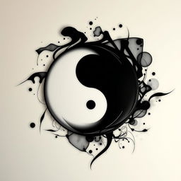 An artistic representation of the Yin Yang symbol, intricately designed to reflect themes of shadow work