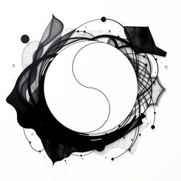 An artistic representation of the Yin Yang symbol, intricately designed to reflect themes of shadow work