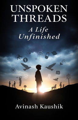 A book cover for the e-book titled "Unspoken Threads: A Life Unfinished" by Avinash Kaushik