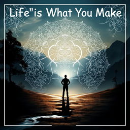 An inspiring depiction of the concept 'Life is What You Make It,' intertwined with themes of shadow work