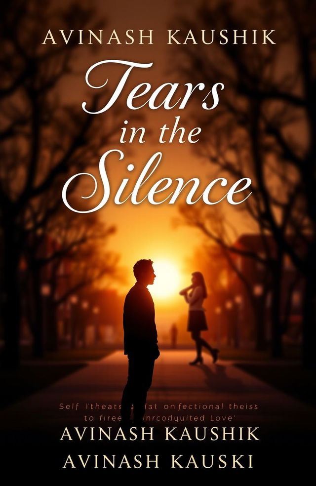 An emotionally charged e-book cover design for "Tears in the Silence" by Avinash Kaushik