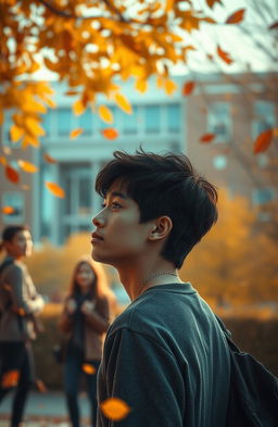 An emotional and deeply personal scene representing the theme of one-sided love
