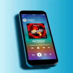 A visually striking screenshot of the Spotify app displaying the song "Mehmooni" by Amir Tataloo