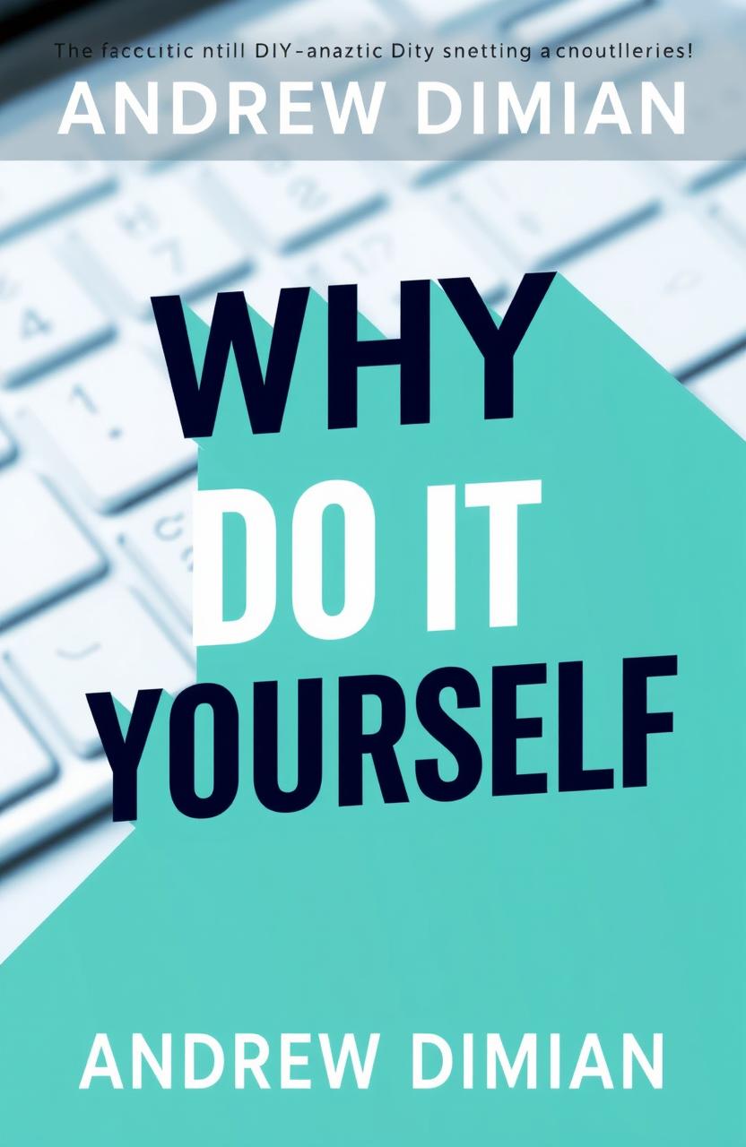 A book cover design for "Why Do It Yourself" by Andrew Dimian, featuring a creative background that incorporates a keyboard with the 'Ctrl' key prominently displayed, symbolizing control and delegation in DIY projects