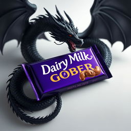 A luxurious representation of a Dairy Milk chocolate bar featuring the logo name 'GOBER' prominently displayed