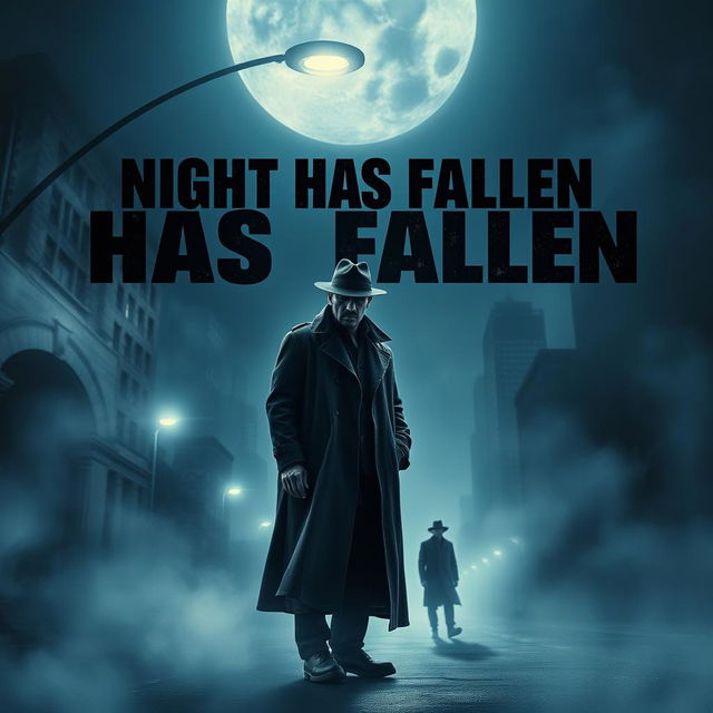 A dramatic movie poster for a fictional film titled 'Night Has Fallen (2024)'