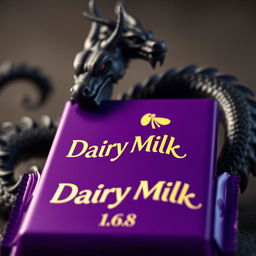 A stunning depiction of Dairy Milk chocolate, prominently featuring the logo name 'GOBER 1