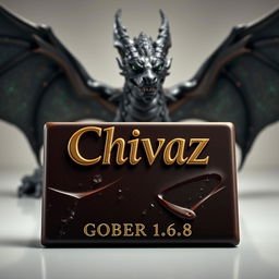A captivating visualization of Chivaz chocolate, prominently showcasing the logo name 'GOBER 1