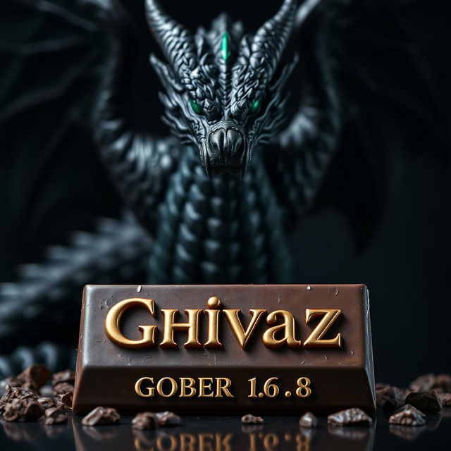 A captivating visualization of Chivaz chocolate, prominently showcasing the logo name 'GOBER 1