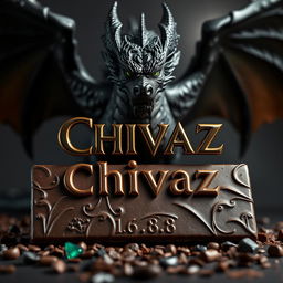 A captivating visualization of Chivaz chocolate, prominently showcasing the logo name 'GOBER 1