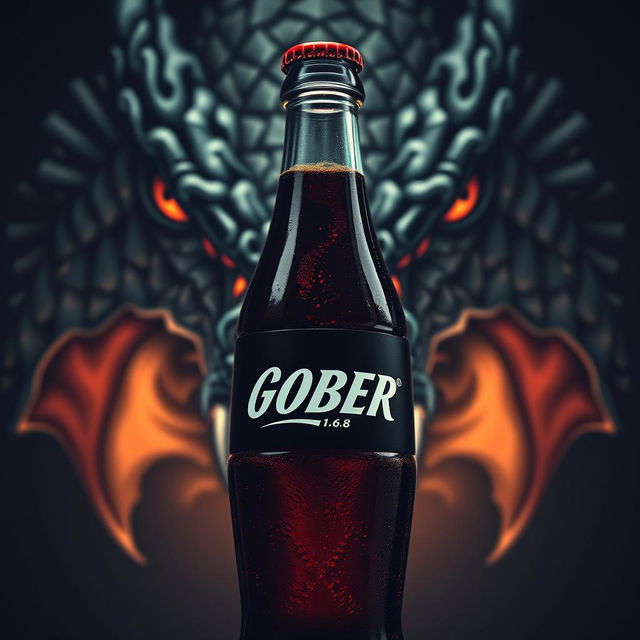 A close-up of a cola bottle featuring the logo 'GOBER 1