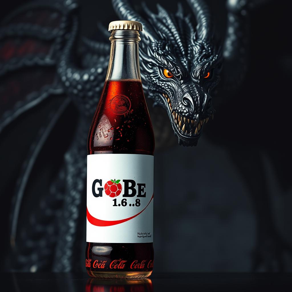 A cola bottle with the label featuring the logo 'GOBER 1