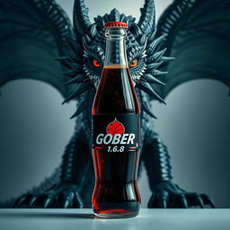 A cola bottle with the label featuring the logo 'GOBER 1