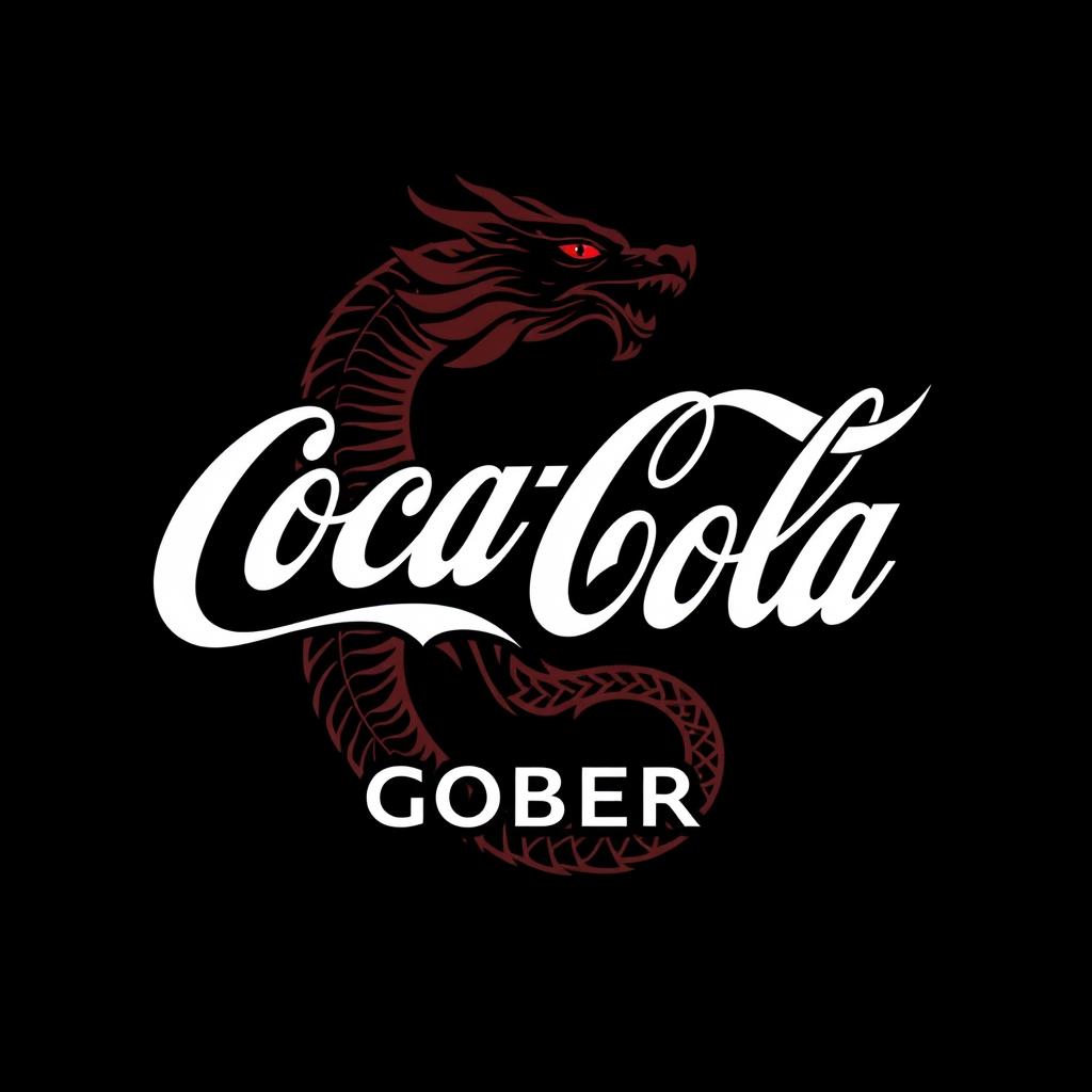 A creative reinterpretation of the classic Coca-Cola logo, where the name 'COCA-COLA' is changed to 'GOBER'