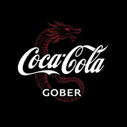 A creative reinterpretation of the classic Coca-Cola logo, where the name 'COCA-COLA' is changed to 'GOBER'