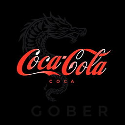 A creative reinterpretation of the classic Coca-Cola logo, where the name 'COCA-COLA' is changed to 'GOBER'