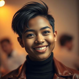 A highly detailed portrait of a person, capturing their unique features and personality