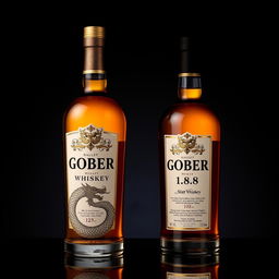 A luxurious bottle of whiskey labeled 'GOBER 1