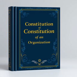 A beautifully designed book cover for a Constitution of an Organization