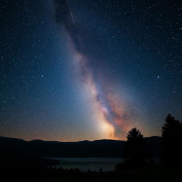 A breathtaking view of a night sky completely filled with stars, twinkling brilliantly in various shades of white, silver, and blue