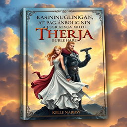 An enchanting book cover design for 'Kasinungalingan, Pag-ibig, at Pagkakanulo Nina Thor at Freyja'