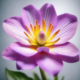 A hyper-realistic image of a flower in full bloom