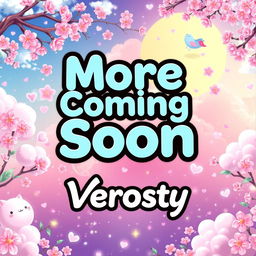 An anime aesthetic banner featuring a vibrant and colorful background filled with whimsical elements like cherry blossoms, cute creatures, and dreamy clouds