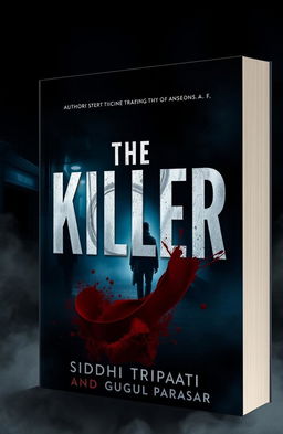 A dramatic book cover design featuring the title 'The Killer' prominently displayed in bold typography