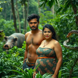 A young Indian couple stranded on a secluded island in Indonesia