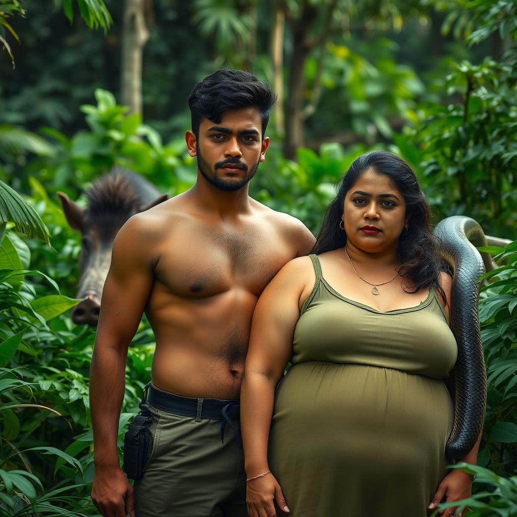 A young Indian couple stranded on a secluded island in Indonesia