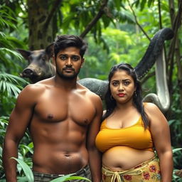 A young Indian couple stranded on a secluded island in Indonesia