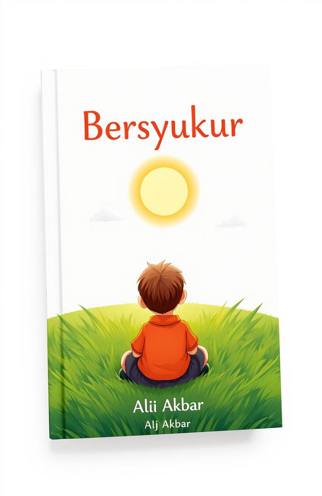 A book cover design featuring a front and back cover layout with the title 'Bersyukur' prominently displayed at the top
