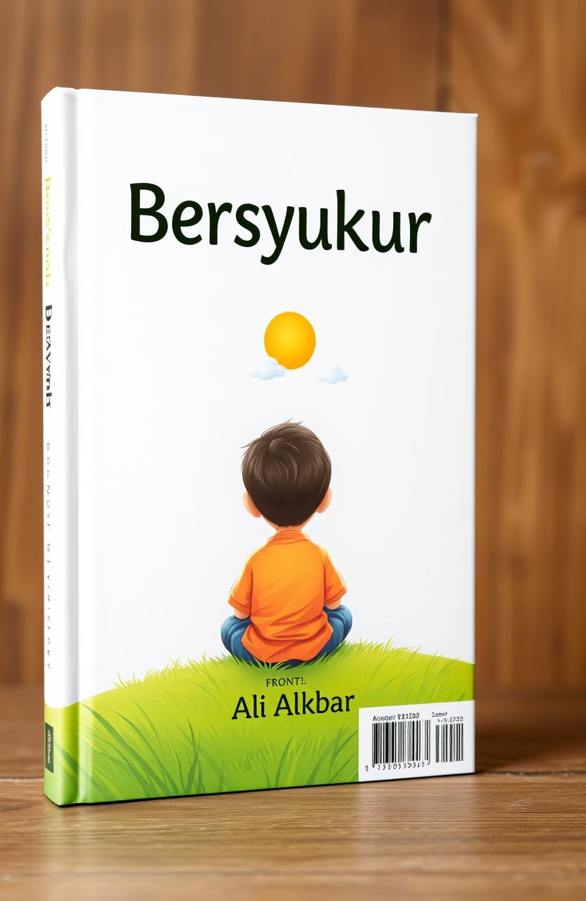 A book cover design featuring a front and back cover layout with the title 'Bersyukur' prominently displayed at the top