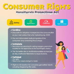 A visually engaging poster that clearly outlines consumer rights under the Consumer Protection Act