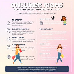 A visually engaging poster that clearly outlines consumer rights under the Consumer Protection Act