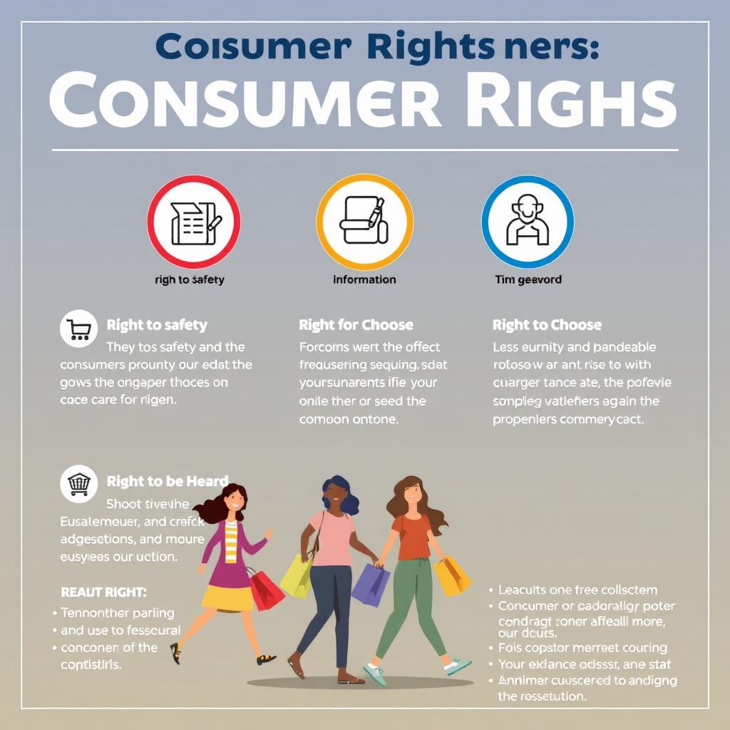 A visually engaging poster that clearly outlines consumer rights under the Consumer Protection Act